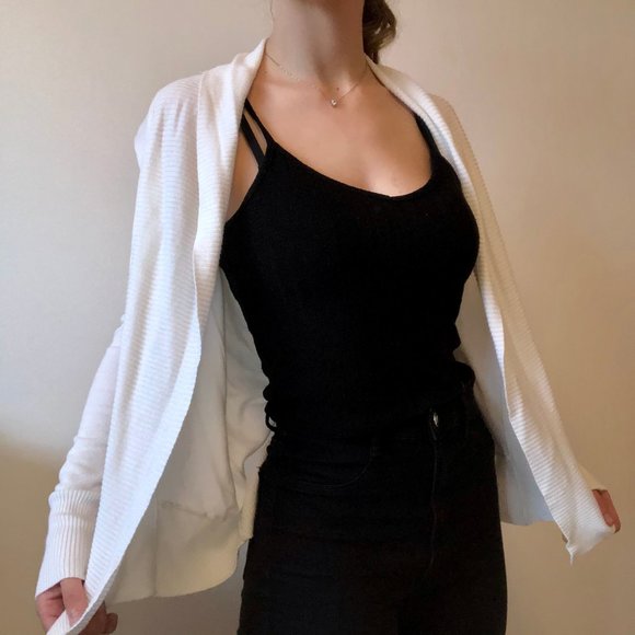 Thin white Cardigan sweater